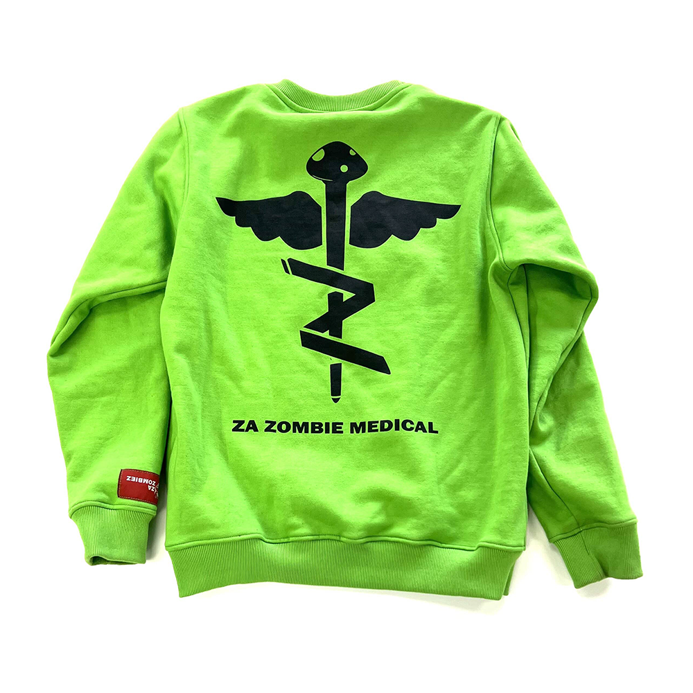 “Shrooms Over Percs” Dark Green Fleece Crewneck